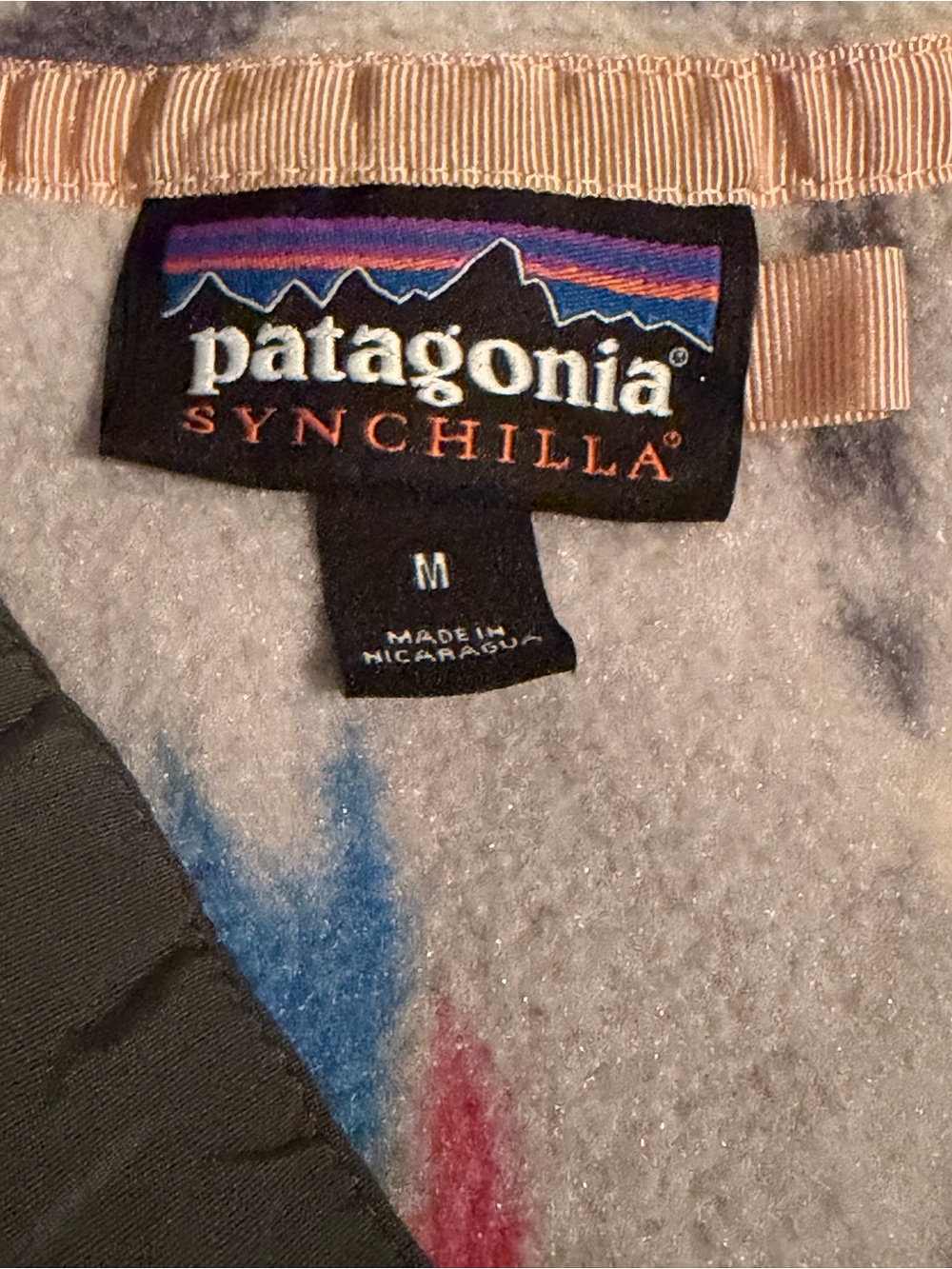 Patagonia Women’s Gray Patterned Synchilla® Snap-T Pullover Size MED - Picture 6 of 11